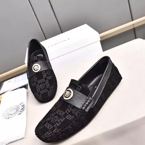 Replica Versace Leather Shoes For Men #1291893 $80.00 USD for Wholesale