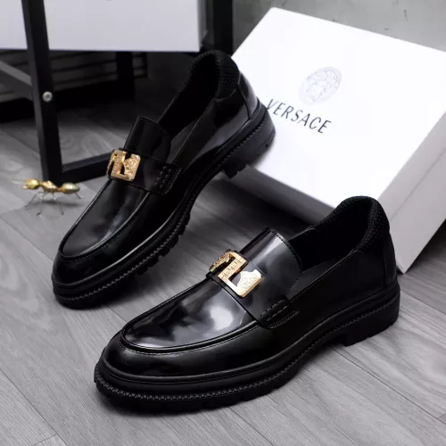 Replica Versace Leather Shoes For Men #1291994 $88.00 USD for Wholesale