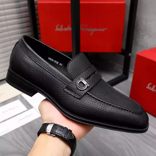 Replica Salvatore Ferragamo Leather Shoes For Men #1293092 $85.00 USD for Wholesale