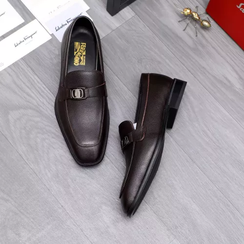 Replica Salvatore Ferragamo Leather Shoes For Men #1293094 $85.00 USD for Wholesale