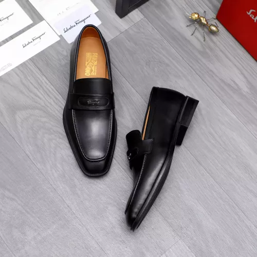 Replica Salvatore Ferragamo Leather Shoes For Men #1293119 $85.00 USD for Wholesale