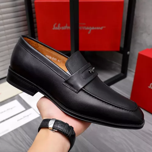 Replica Salvatore Ferragamo Leather Shoes For Men #1293119 $85.00 USD for Wholesale