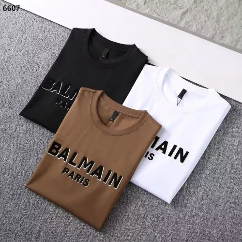 Replica Balmain T-Shirts Short Sleeved For Men #1293337 $32.00 USD for Wholesale