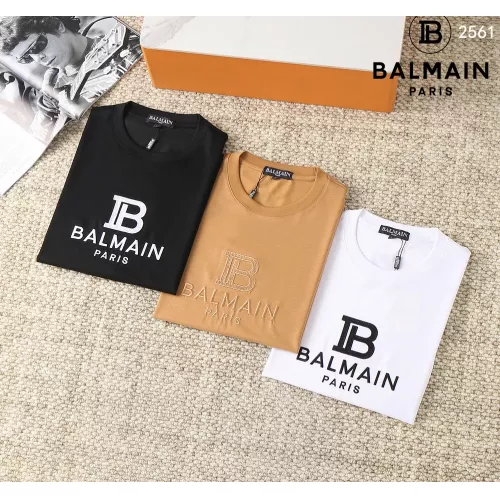 Replica Balmain T-Shirts Short Sleeved For Men #1293454 $38.00 USD for Wholesale