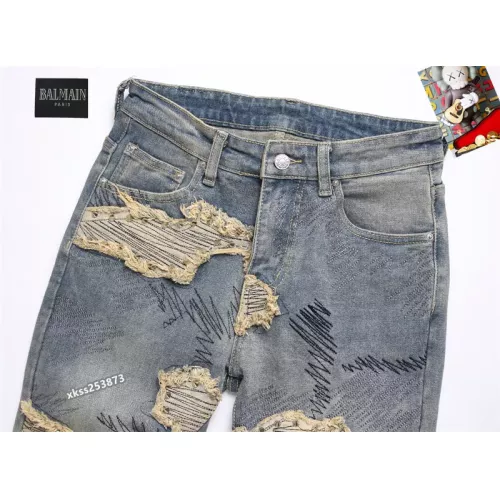 Replica Balmain Jeans For Men #1294214 $48.00 USD for Wholesale