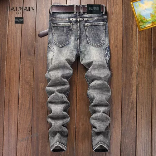 Replica Balmain Jeans For Men #1294220 $48.00 USD for Wholesale