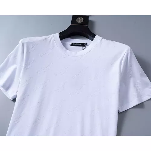 Replica Balmain T-Shirts Short Sleeved For Men #1294446 $25.00 USD for Wholesale