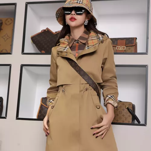 Replica Burberry Trench Coat Long Sleeved For Women #1295269 $160.00 USD for Wholesale