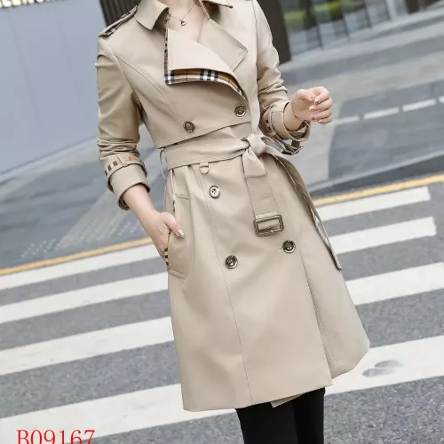 Replica Burberry Trench Coat Long Sleeved For Women #1295285, $160.00 USD, [ITEM#1295285], Replica Burberry Trench Coat outlet from China