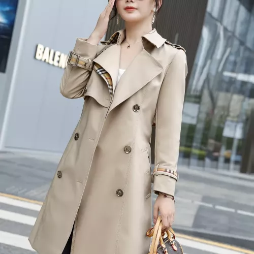 Replica Burberry Trench Coat Long Sleeved For Women #1295285 $160.00 USD for Wholesale