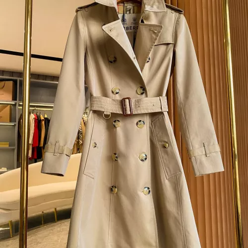 Replica Burberry Trench Coat Long Sleeved For Women #1295286 $170.00 USD for Wholesale