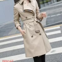 $160.00 USD Burberry Trench Coat Long Sleeved For Women #1295285