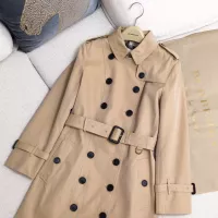 $185.00 USD Burberry Trench Coat Long Sleeved For Women #1295307