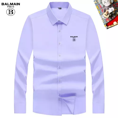 Replica Balmain Shirts Long Sleeved For Men #1298395, $40.00 USD, [ITEM#1298395], Replica Balmain Shirts outlet from China