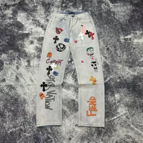 Replica Chrome Hearts Jeans For Unisex #1304301 $56.00 USD for Wholesale