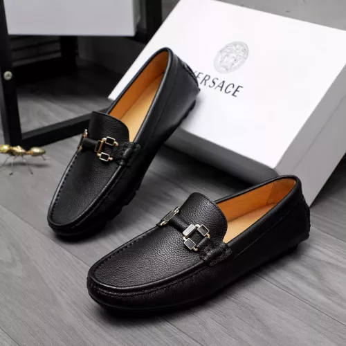 Replica Versace Leather Shoes For Men #1317273 $76.00 USD for Wholesale