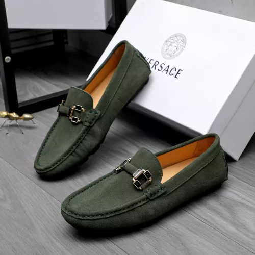 Replica Versace Leather Shoes For Men #1317282 $76.00 USD for Wholesale