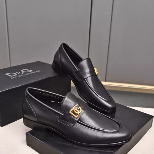 Replica Dolce & Gabbana D&G Leather Shoes For Men #1317958 $92.00 USD for Wholesale