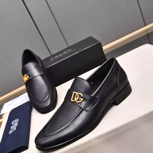Replica Dolce & Gabbana D&G Leather Shoes For Men #1317958 $92.00 USD for Wholesale