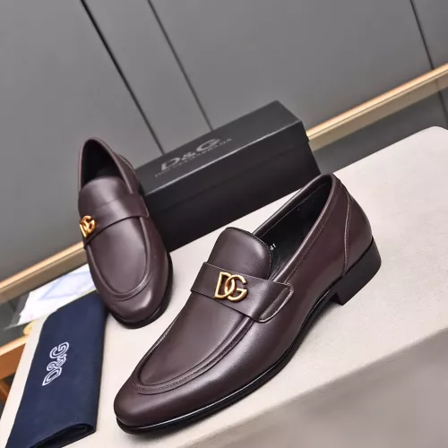 Replica Dolce & Gabbana D&G Leather Shoes For Men #1317959 $92.00 USD for Wholesale