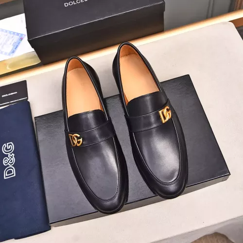 Replica Dolce & Gabbana D&G Leather Shoes For Men #1317960 $92.00 USD for Wholesale