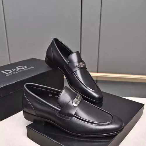 Replica Dolce & Gabbana D&G Leather Shoes For Men #1317964 $92.00 USD for Wholesale