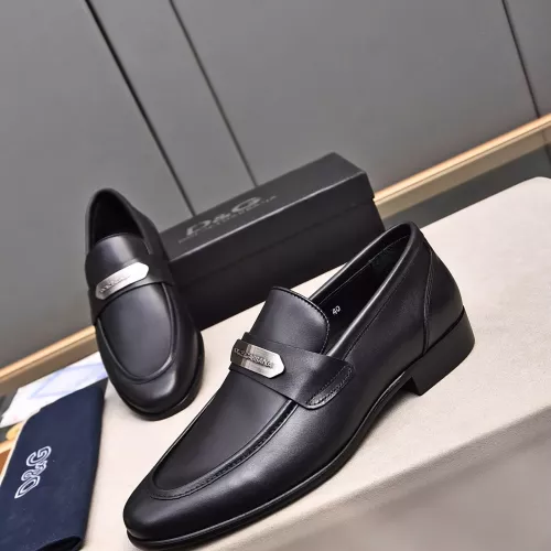Replica Dolce & Gabbana D&G Leather Shoes For Men #1317964 $92.00 USD for Wholesale