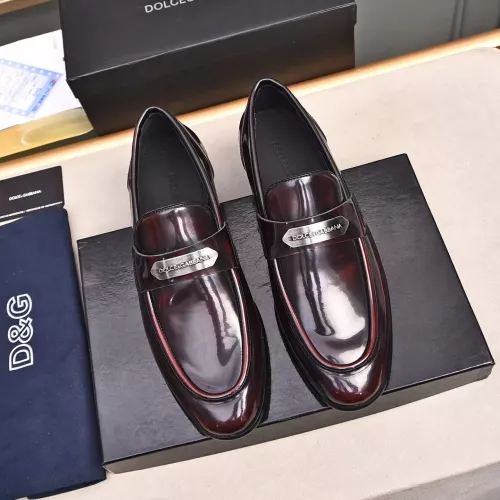 Replica Dolce & Gabbana D&G Leather Shoes For Men #1317965 $92.00 USD for Wholesale