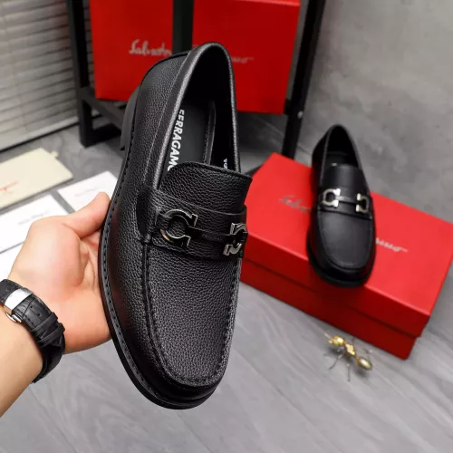 Replica Salvatore Ferragamo Leather Shoes For Men #1318440 $88.00 USD for Wholesale