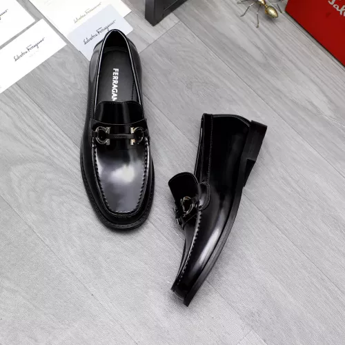 Replica Salvatore Ferragamo Leather Shoes For Men #1318442 $88.00 USD for Wholesale