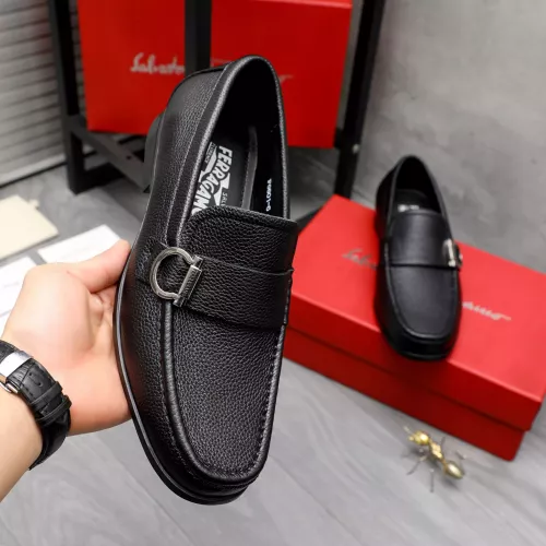 Replica Salvatore Ferragamo Leather Shoes For Men #1318444 $88.00 USD for Wholesale