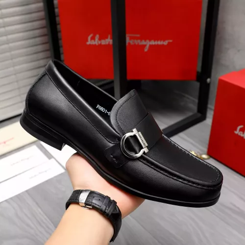 Replica Salvatore Ferragamo Leather Shoes For Men #1318445 $88.00 USD for Wholesale