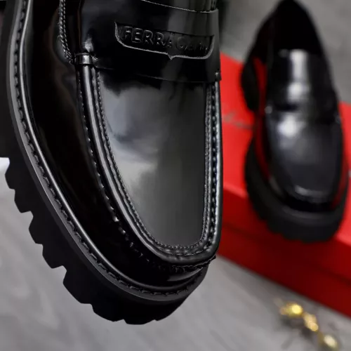 Replica Salvatore Ferragamo Leather Shoes For Men #1318450 $88.00 USD for Wholesale