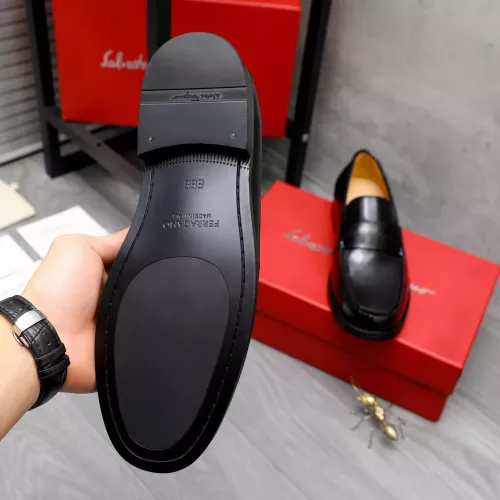 Replica Salvatore Ferragamo Leather Shoes For Men #1318452 $88.00 USD for Wholesale