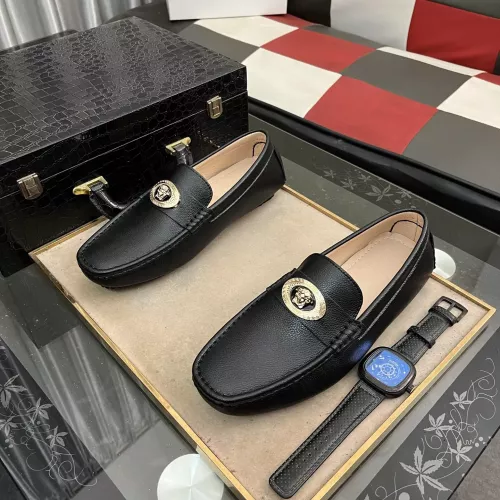 Replica Versace Leather Shoes For Men #1319280 $76.00 USD for Wholesale