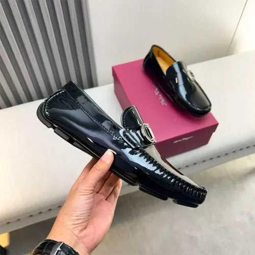 Replica Salvatore Ferragamo Leather Shoes For Men #1319313 $100.00 USD for Wholesale
