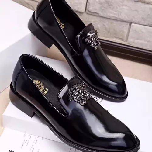 Replica Versace Leather Shoes For Men #1331266, $85.00 USD, [ITEM#1331266], Replica Versace Leather Shoes outlet from China