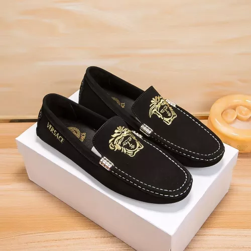 Replica Versace Leather Shoes For Men #1331276, $76.00 USD, [ITEM#1331276], Replica Versace Leather Shoes outlet from China