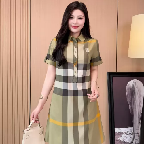 Replica Burberry Dresses Short Sleeved For Women #1335839 $85.00 USD for Wholesale