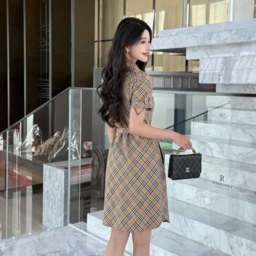 Replica Burberry Dresses Short Sleeved For Women #1335846 $85.00 USD for Wholesale