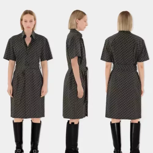 Replica Burberry Dresses Short Sleeved For Women #1335865 $85.00 USD for Wholesale