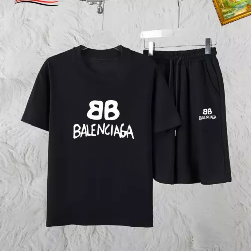 Balenciaga Fashion Tracksuits Short Sleeved For Men #1336079