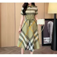 $85.00 USD Burberry Dresses Short Sleeved For Women #1335838