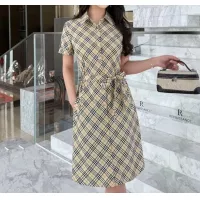 $85.00 USD Burberry Dresses Short Sleeved For Women #1335845