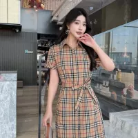 $85.00 USD Burberry Dresses Short Sleeved For Women #1335859