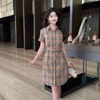$85.00 USD Burberry Dresses Short Sleeved For Women #1335859
