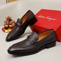 $88.00 USD Salvatore Ferragamo Leather Shoes For Men #1340009