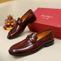 $88.00 USD Salvatore Ferragamo Leather Shoes For Men #1340012