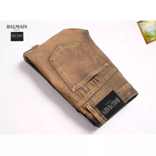 Replica Balmain Jeans For Men #1346767 $48.00 USD for Wholesale