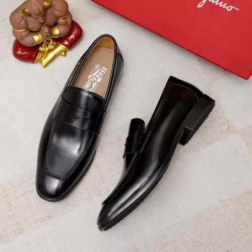 Replica Salvatore Ferragamo Leather Shoes For Men #1347526 $108.00 USD for Wholesale